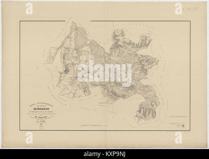 Carte Topographique du Canton de Mézidon - 1840 Stockfoto