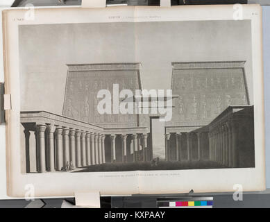 Edfou (Idfû) (Apollinopolis Magna). Vue Perspektive Du Pylône et de la Cour du Grand Temple (Nypl b 14212718-1267890) Stockfoto