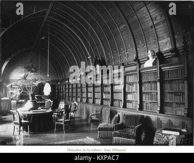 Château d'Escorpain Grande Bibliothèque Eure-et-Loir Frankreich par Gustave William Lemaire 1900-1920 Stockfoto