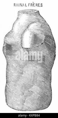 Auf einer Seite aus dem Rainal Frères-Modekatalog werden Korsetts aus dem späten 19. Jahrhundert vorgestellt, die Struktur, Silhouette und textiler Handwerkskunst in der Damenmode betonen. Stockfoto