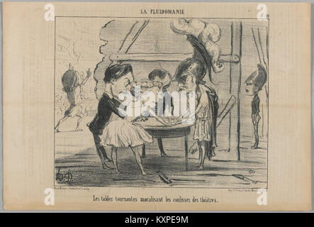 Brooklyn Museum - Die Tische tragen zu der Atmosphäre in den Flügeln des Theaters - Honoré Daumier Stockfoto