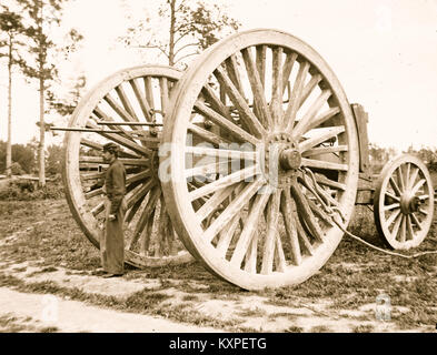 Die Drewry Bluff, Virginia (Umgebung). Schlinge Warenkorb verwendet bei der Beseitigung der erfassten Artillerie Stockfoto