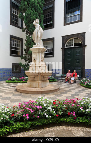 City Hall, kommunale Square, Funchal, Madeira, Portugal, Europa Stockfoto