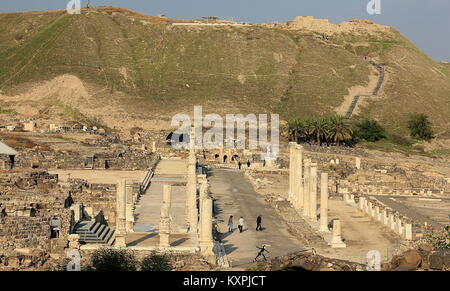 Die antike Stadt Beit She'an im Jordantal, Israel Stockfoto