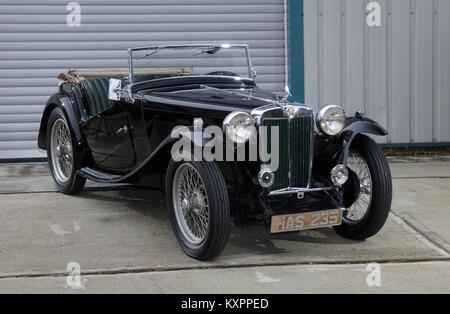 1948 MG TC klassische britische Sportwagen auf der Vorkriegszeit Designs und größtenteils für den Export in die USA verkauft. Stockfoto