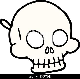 Cartoon Halloween Skull Maske Stock Vektor