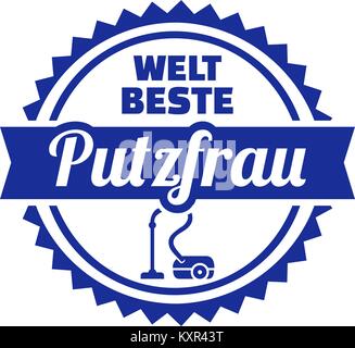 Deutsche Emblem für die Weltbesten Putzfrau Stock Vektor