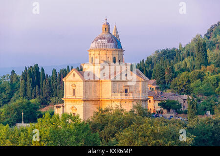 Die Renaissance Kirche von San Biagio unter den Mauern von Montepulciano - Toskana, Italien Stockfoto