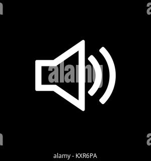 Das Symbol für die Lautstärke für einfache Flat Style ui Design. Stock Vektor