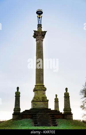 Das VEREINIGTE KÖNIGREICH, England, Yorkshire, Welburn, Castle Howard Estate, 1870 Gedenkstätte Spalte 7 Earl Carlisle Stockfoto