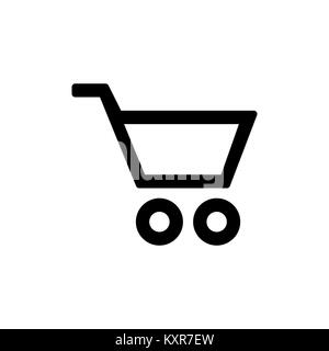 Warenkorb trolley Symbol für einfache Flat Style ui Design. Stock Vektor
