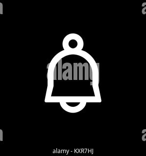 Bell Symbol für einfache Flat Style ui Design. Stock Vektor