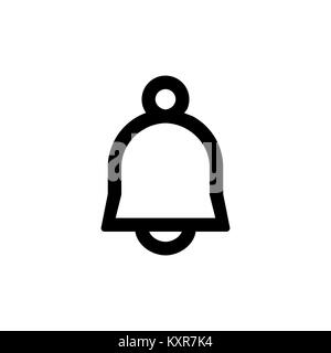 Bell Symbol für einfache Flat Style ui Design. Stock Vektor
