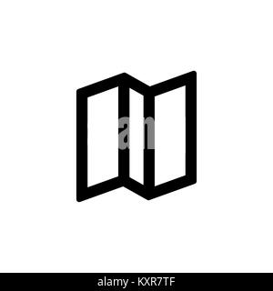 Karte Symbol für einfache Flat Style ui Design. Stock Vektor