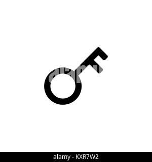 Key Symbol für einfache Flat Style ui Design. Stock Vektor