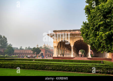 AGRA, INDIEN - NOVEMBER, 2017: Diwan-i-am Stockfoto