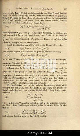 „Die elektrischen Kräfte 127“ von Carl Gottfried Neumann erforscht die Wechselwirkungen zwischen Elektrizität und Naturkräften und gibt Einblicke in die Anwendung elektrischer Prinzipien in Alltagsphänomene. Stockfoto