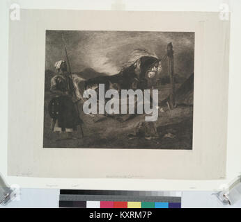 Cheval arabe au Piquet, d'après Delacroix (Nypl b 14669009-1153161) Stockfoto