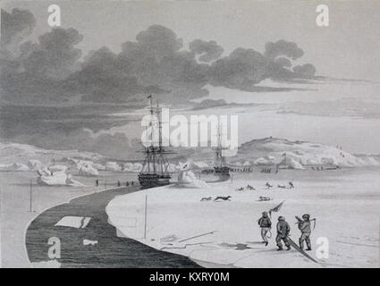 Schneiden in winter Insel, Oktober 1821 Stockfoto