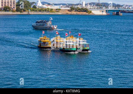 Wassertaxis Drucker-emulation Wasser Ballett im Inneren Hafen in Victoria auf Vancouver Island in British Columbia, Kanada Stockfoto