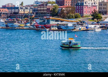 Wassertaxis im Hafen in Victoria auf Vancouver Island in British Columbia, Kanada Stockfoto