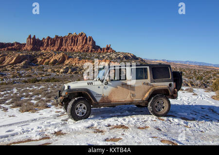 Die Erkundung der Arches National Park 2017 Stockfoto