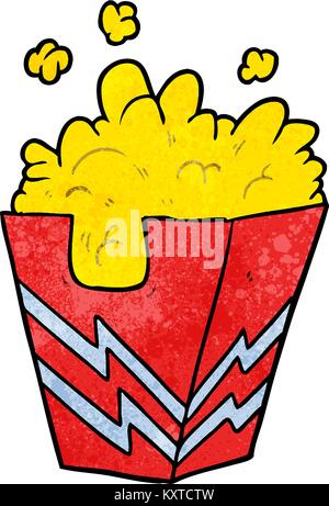 Cartoon Portion Popcorn Stock Vektor