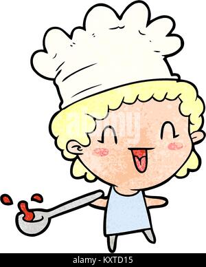 Cute cartoon Happy Chef Stock Vektor