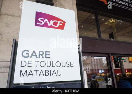 Toulouse, Zug, Bahnhof, Gare, de, Toulouse Matabiau, Main, Zentrum, Bahnhof, Stockfoto