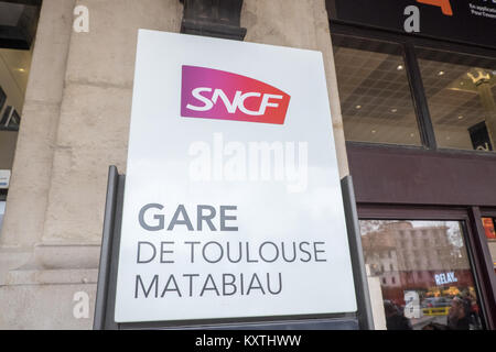 Toulouse, Zug, Bahnhof, Gare, de, Toulouse Matabiau, Main, Zentrum, Bahnhof, Stockfoto