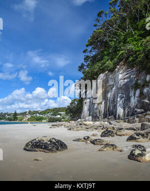 Blick auf den Strand bei mangawhai Heads, Neuseeland Stockfoto