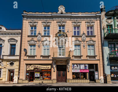 Jugendstil-Haus an der Ulica Jagiellonska in Nowy Sacz, Kleinpolen, Polen Stockfoto