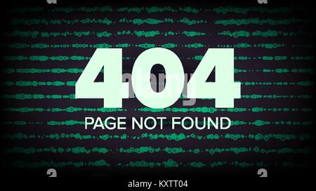 404-Vektor. Seite nicht gefunden. Computer Webseite Ausfall Konzept Abbildung. Stock Vektor