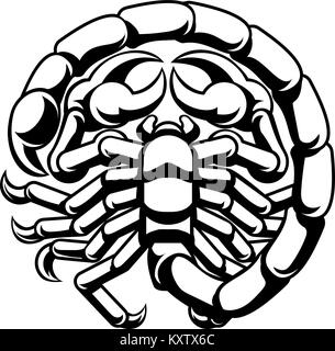 Skorpion Skorpion Sternzeichen Sternzeichen Stock Vektor