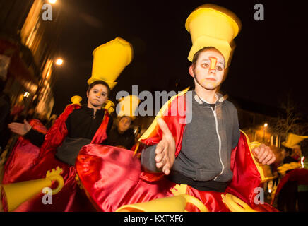 Die großen Burns Supper Karneval starten Sie die Große Burns Supper Festival in Dumfries, Schottland Großbritannien Stockfoto