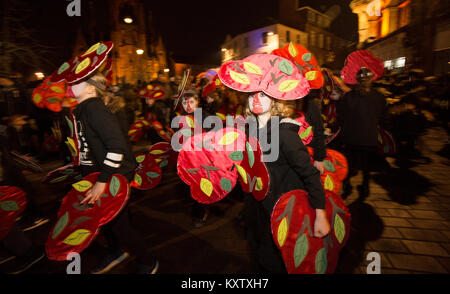 Die großen Burns Supper Karneval starten Sie die Große Burns Supper Festival in Dumfries, Schottland Großbritannien Stockfoto