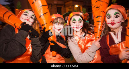 Die großen Burns Supper Karneval starten Sie die Große Burns Supper Festival in Dumfries, Schottland Großbritannien Stockfoto