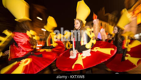 Die großen Burns Supper Karneval starten Sie die Große Burns Supper Festival in Dumfries, Schottland Großbritannien Stockfoto