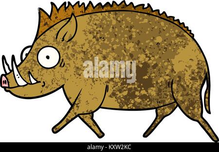 Cartoon Wildschwein Stock Vektor