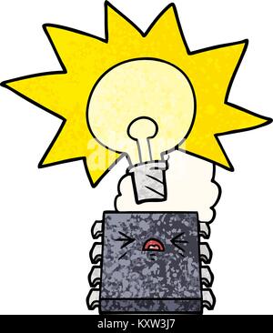 Cartoon Überhitzung computer Chip Stock Vektor