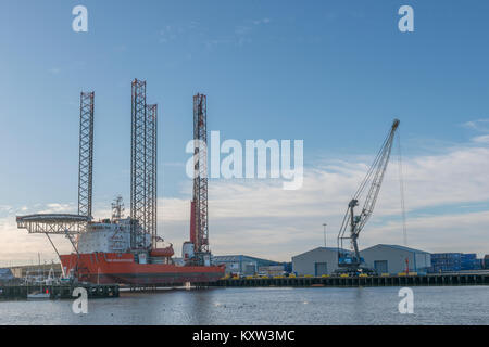 GMS Bemühen 6102 günstig in South Harbor, Blyth, Northumberland, England Stockfoto