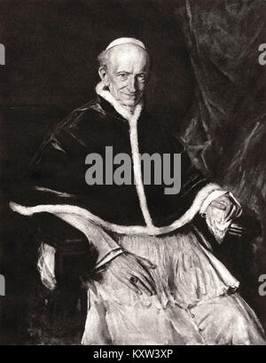 Leo XIII., Papst von 1878 - 1903, Gemälde von Franz von Lenbach Stockfoto