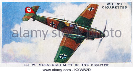 B.F.W. Messerschmitt Bf 109 Fighter Stockfoto