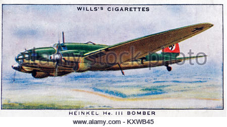 Heinkel He 111 Bomber Abbildung Stockfoto