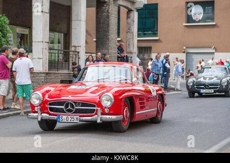 1955 Mercedes-Benz 300SL Coupé W 198, Mille Miglia, Brescia, Italien Stockfoto