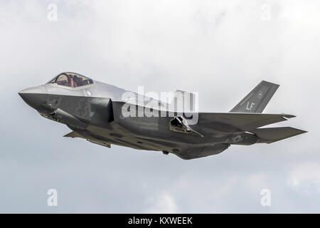 USAF F-35 A der Luke AFB an RAF Fairford während einer Demonstration in 2016 Stockfoto