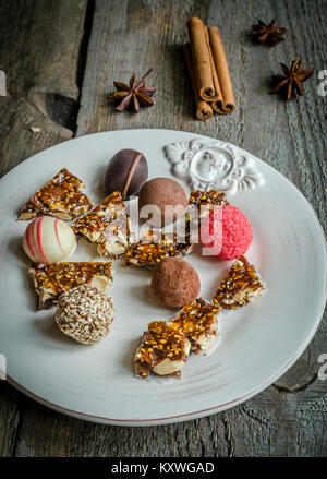 Luxus Schokolade Süßigkeiten Stockfoto