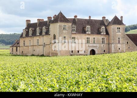 Schloss Clos de Vougeot in Burgund, Frankreich Stockfoto