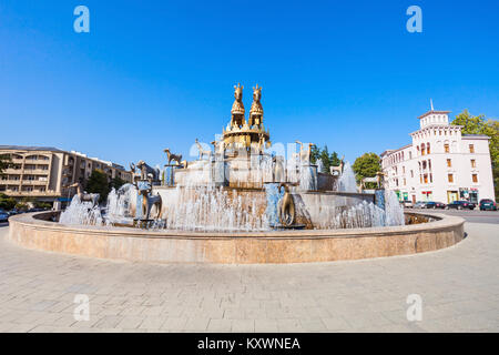 KUTAISI, Georgien - 25. SEPTEMBER 2015: kolkhida Brunnen im Zentrum von Kutaisi, Georgien. Stockfoto