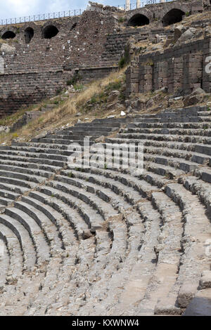 Die hellenistische Theater in Pergamon Stockfoto